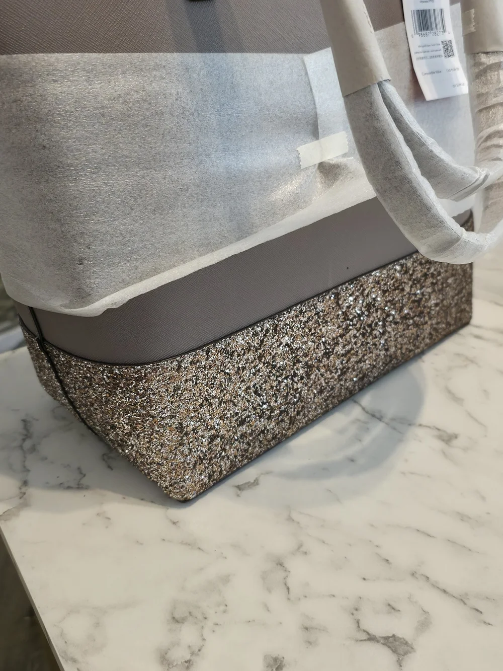 kate spade Two-Tone Gray Tote PENNY CITYSCAPE